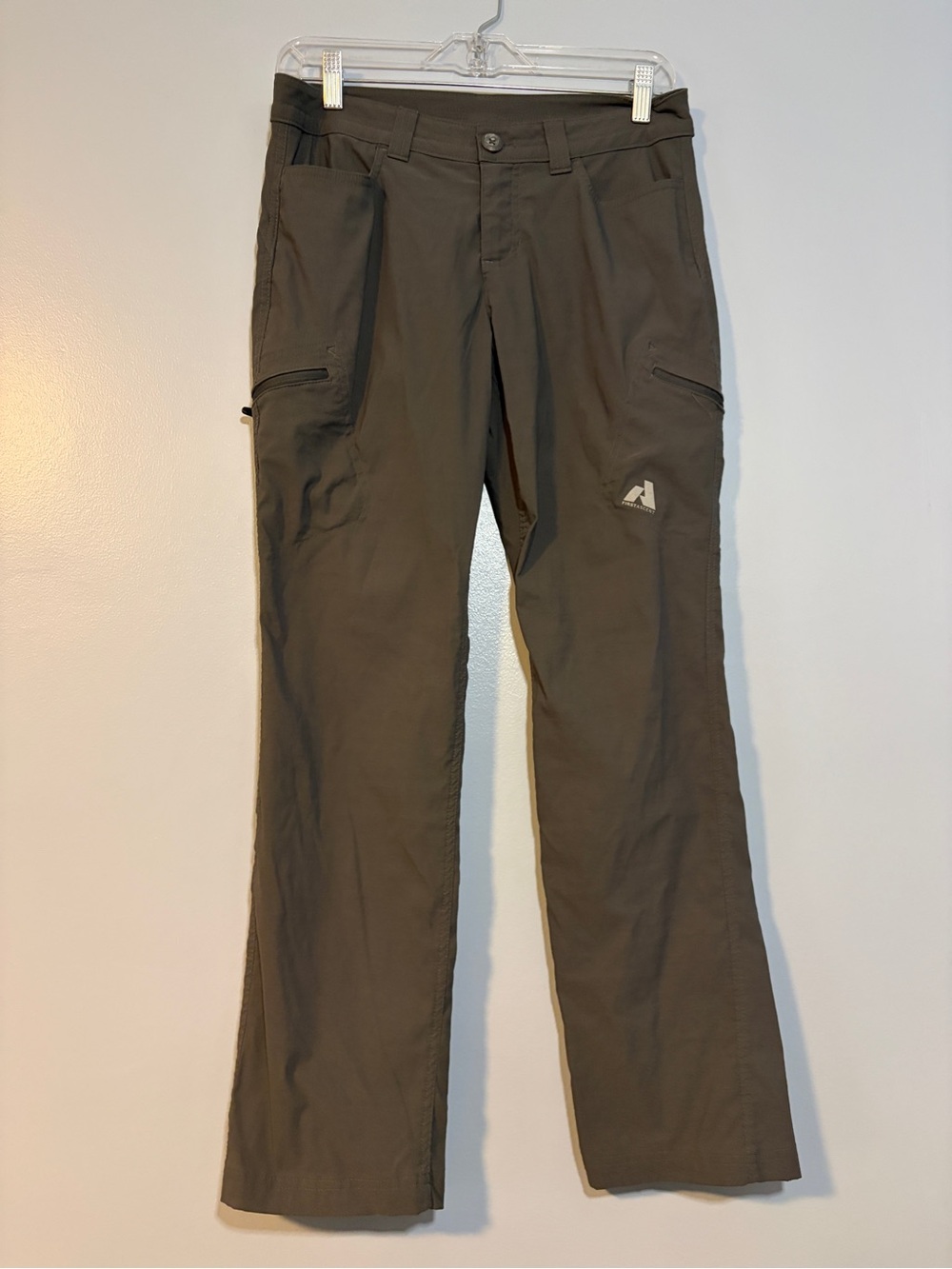 Eddie Bauer Olive Green Women's Outdoor Pants with Zip Pockets First Ascent